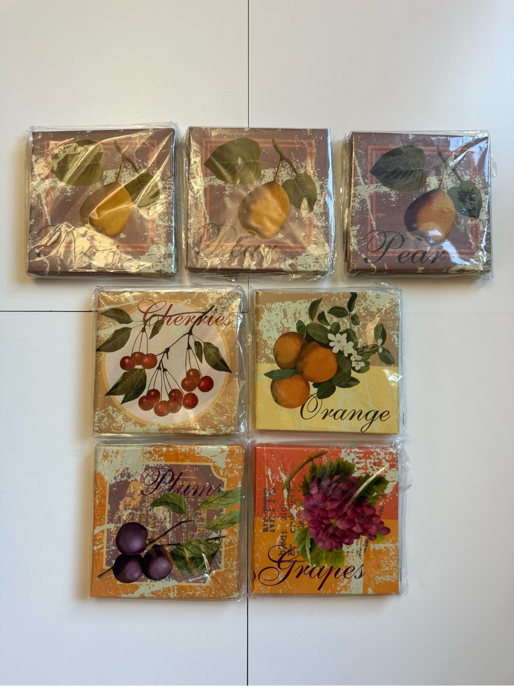 Michael’s Fruitful Harvest 5x5 Printed Canvases (Set of 7)